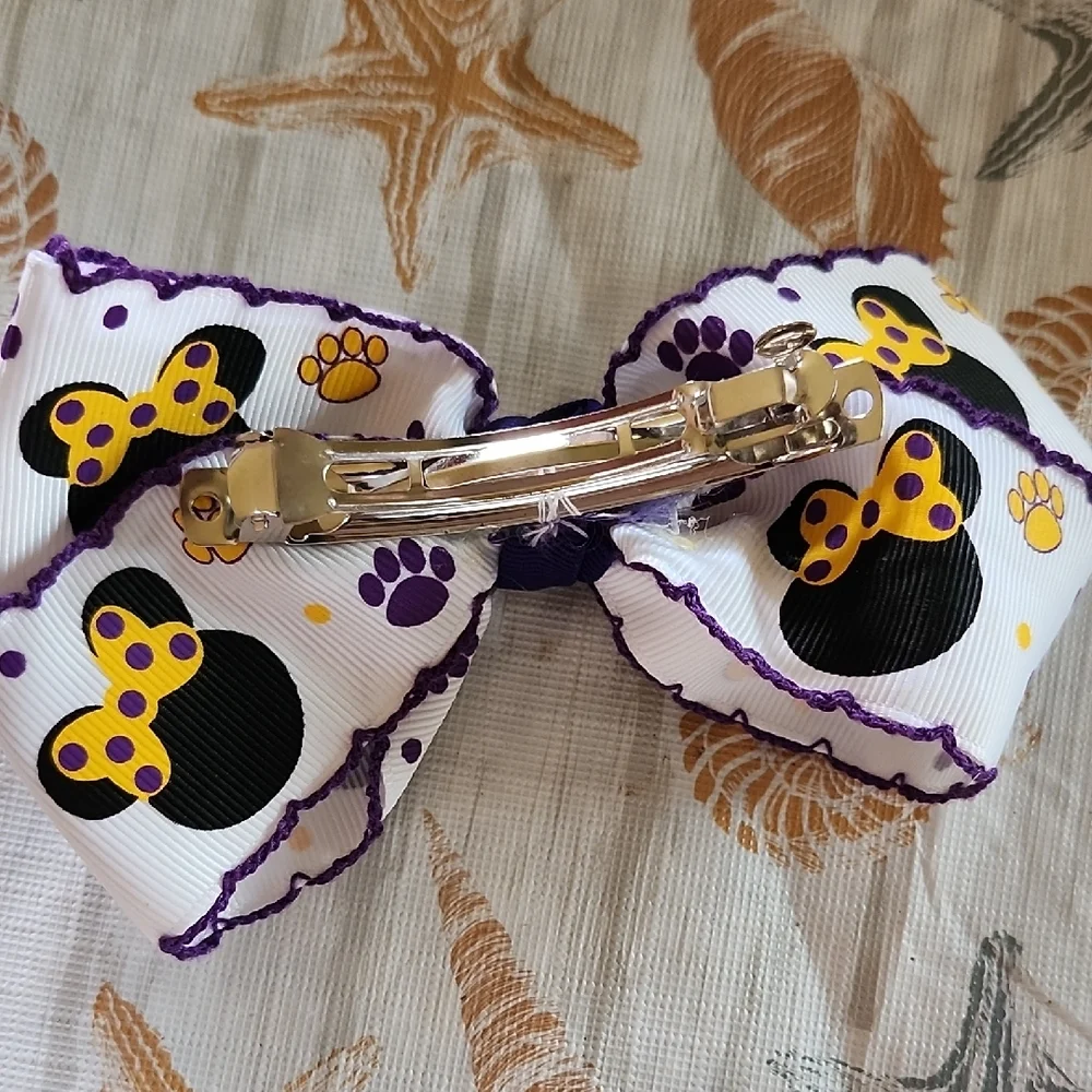 LSU Minnie Mouse Bow